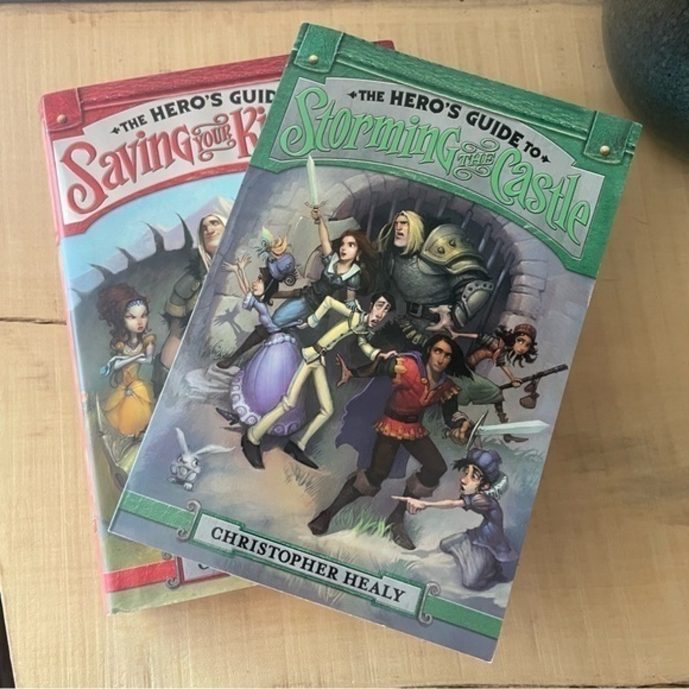 $10 SALE Set of 2 Tween Fiction Book Bundle Hero Fantasy Fairytale Adventure